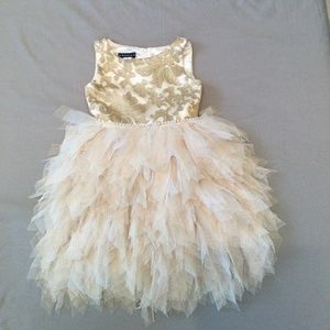 ❤️ Kate Mack ❤️ cream pearls and tutu dress size 4